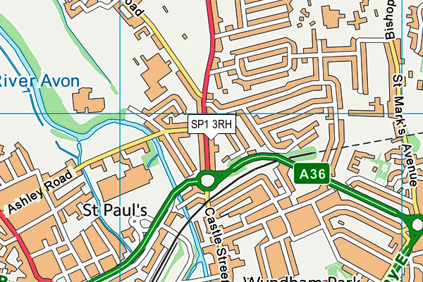 SP1 3RH map - OS VectorMap District (Ordnance Survey)