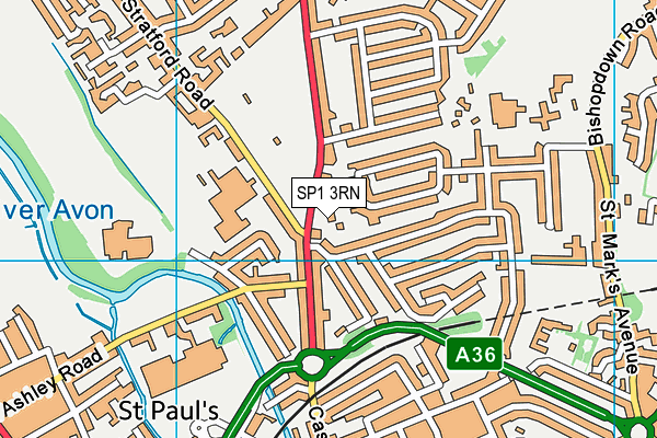 SP1 3RN map - OS VectorMap District (Ordnance Survey)