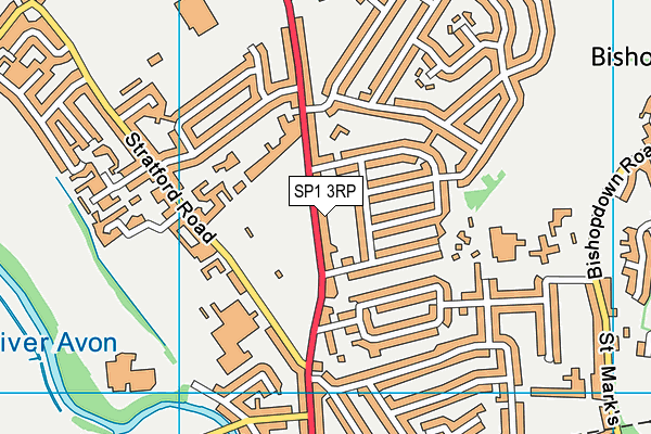 Victoria Park (Salisbury) map (SP1 3RP) - OS VectorMap District (Ordnance Survey)