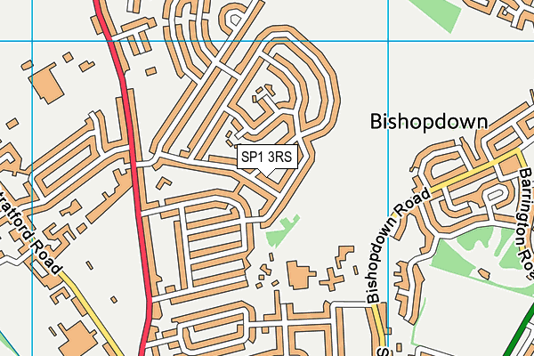 SP1 3RS map - OS VectorMap District (Ordnance Survey)