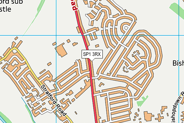 SP1 3RX map - OS VectorMap District (Ordnance Survey)