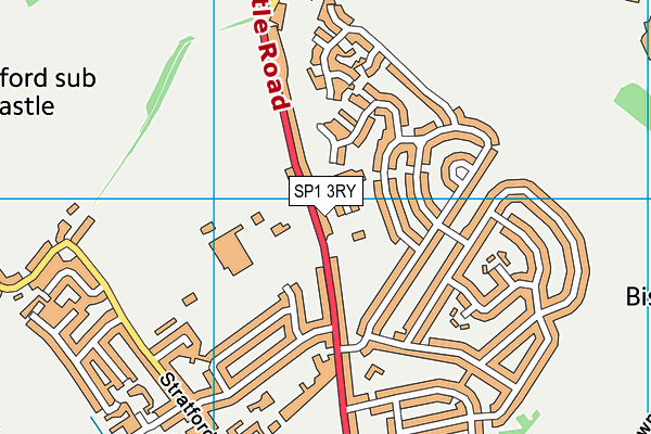 SP1 3RY map - OS VectorMap District (Ordnance Survey)