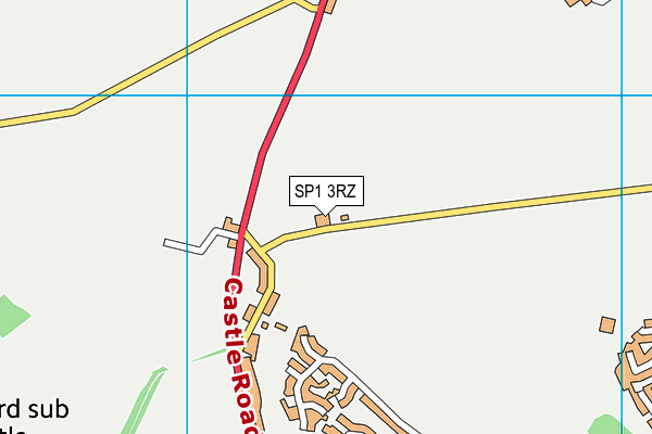 SP1 3RZ map - OS VectorMap District (Ordnance Survey)