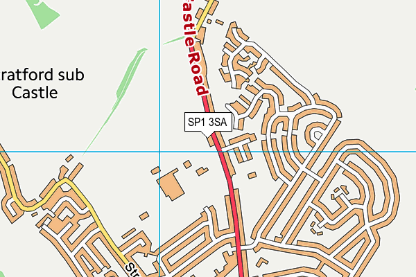 Salisbury Rugby Football Club map (SP1 3SA) - OS VectorMap District (Ordnance Survey)