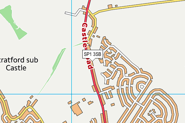 SP1 3SB map - OS VectorMap District (Ordnance Survey)