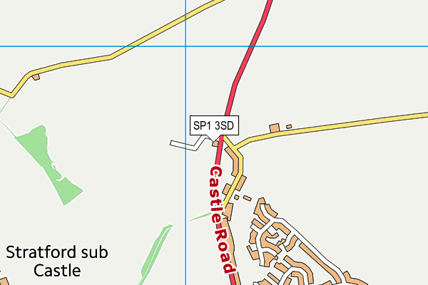 SP1 3SD map - OS VectorMap District (Ordnance Survey)