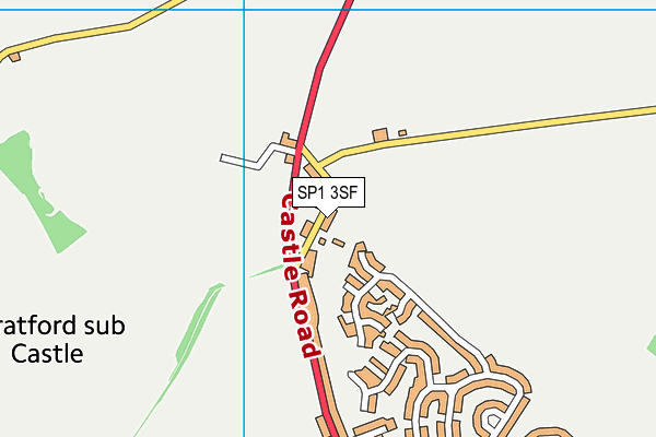 SP1 3SF map - OS VectorMap District (Ordnance Survey)