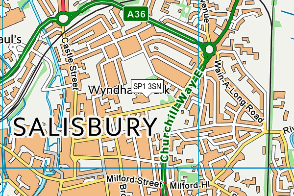 SP1 3SN map - OS VectorMap District (Ordnance Survey)