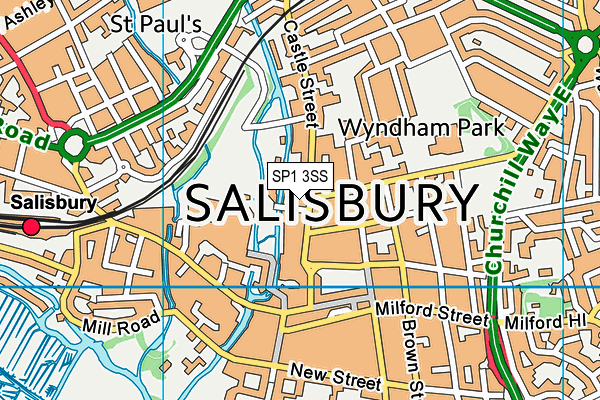 SP1 3SS map - OS VectorMap District (Ordnance Survey)