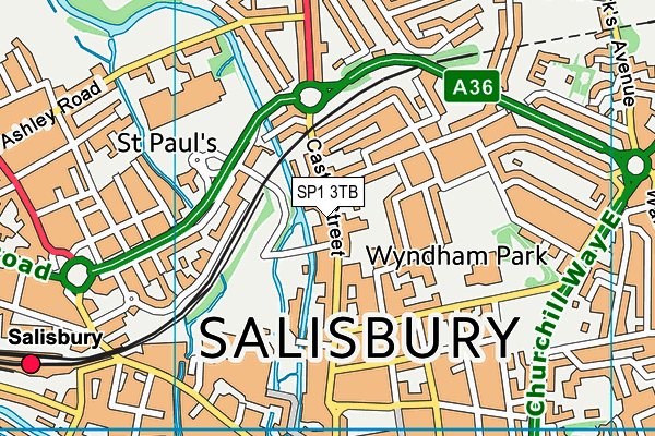 SP1 3TB map - OS VectorMap District (Ordnance Survey)