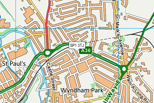 SP1 3TJ map - OS VectorMap District (Ordnance Survey)