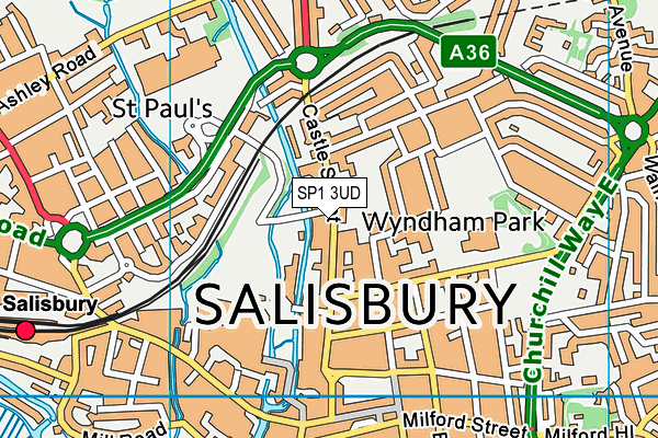 SP1 3UD map - OS VectorMap District (Ordnance Survey)