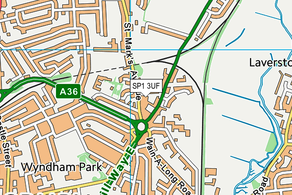 SP1 3UF map - OS VectorMap District (Ordnance Survey)