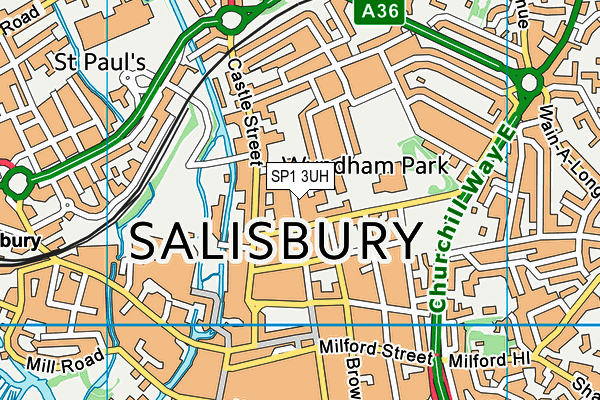 SP1 3UH map - OS VectorMap District (Ordnance Survey)