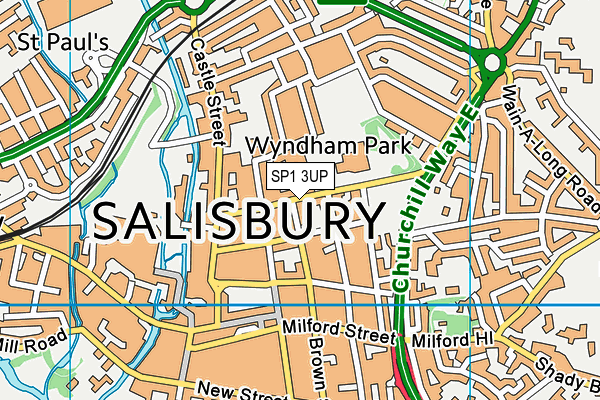 SP1 3UP map - OS VectorMap District (Ordnance Survey)