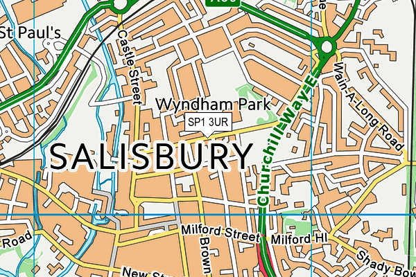 SP1 3UR map - OS VectorMap District (Ordnance Survey)