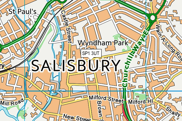 SP1 3UT map - OS VectorMap District (Ordnance Survey)