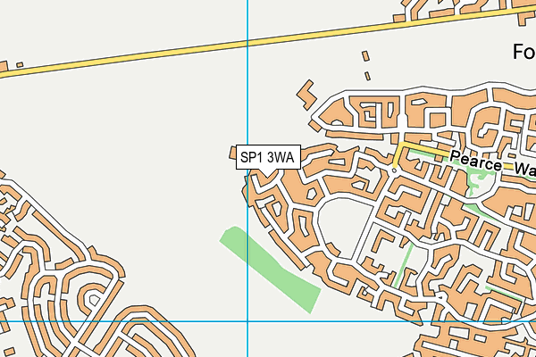 SP1 3WA map - OS VectorMap District (Ordnance Survey)