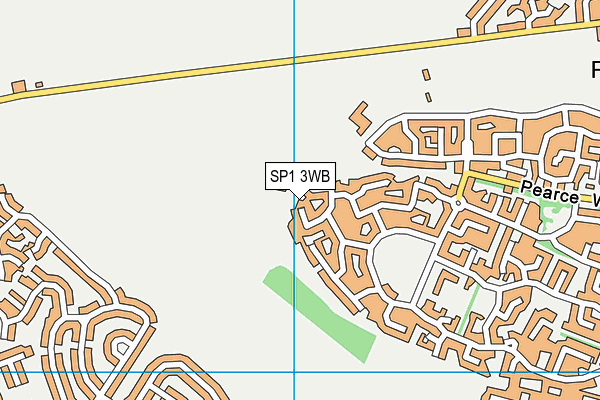 SP1 3WB map - OS VectorMap District (Ordnance Survey)