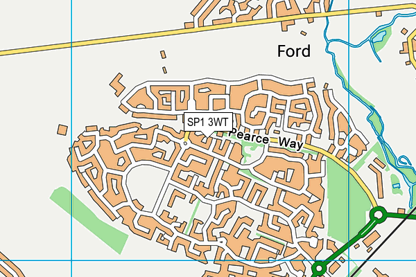 SP1 3WT map - OS VectorMap District (Ordnance Survey)
