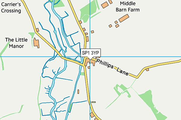 SP1 3YP map - OS VectorMap District (Ordnance Survey)