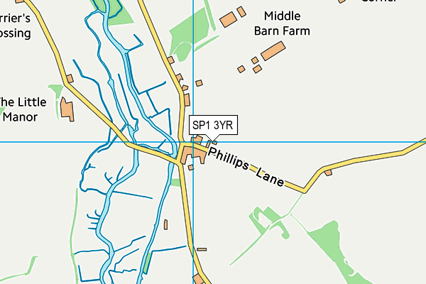 SP1 3YR map - OS VectorMap District (Ordnance Survey)