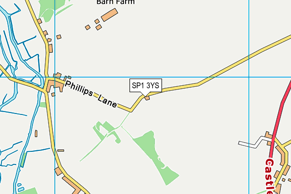SP1 3YS map - OS VectorMap District (Ordnance Survey)