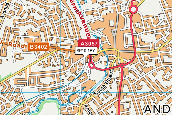 SP10 1BY map - OS VectorMap District (Ordnance Survey)