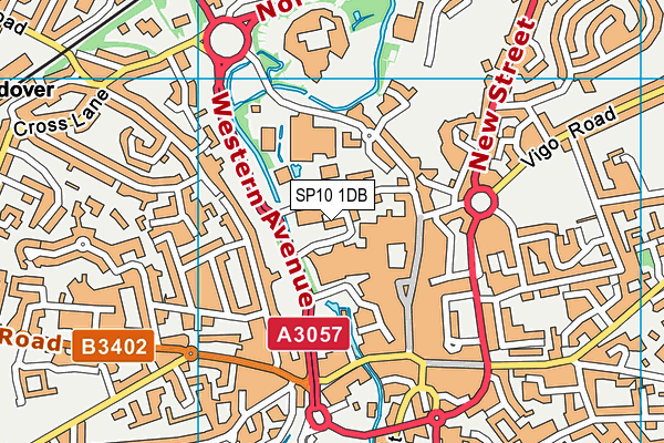 SP10 1DB map - OS VectorMap District (Ordnance Survey)