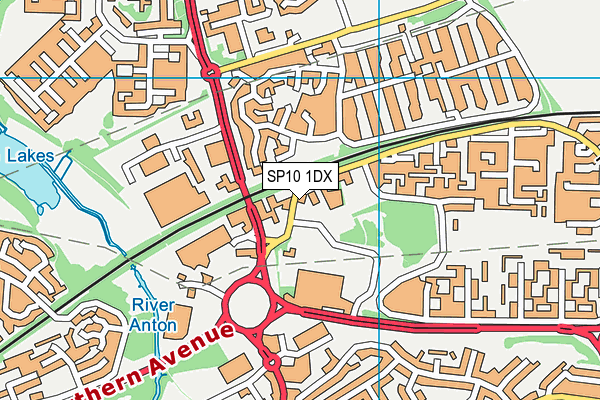 SP10 1DX map - OS VectorMap District (Ordnance Survey)