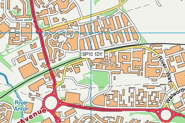 SP10 1DY map - OS VectorMap District (Ordnance Survey)