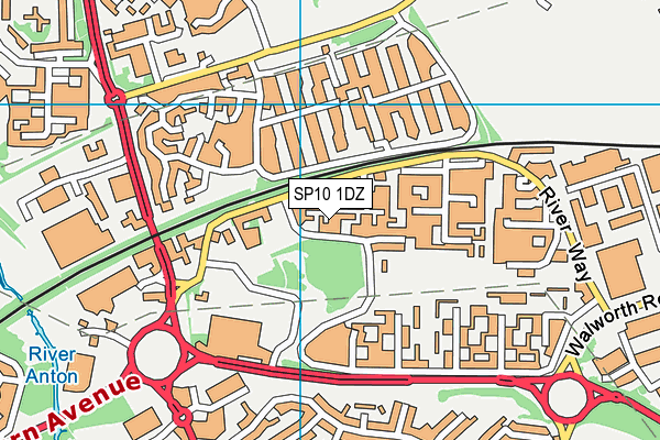 SP10 1DZ map - OS VectorMap District (Ordnance Survey)