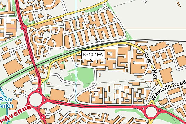 SP10 1EA map - OS VectorMap District (Ordnance Survey)