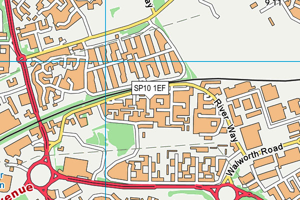 SP10 1EF map - OS VectorMap District (Ordnance Survey)