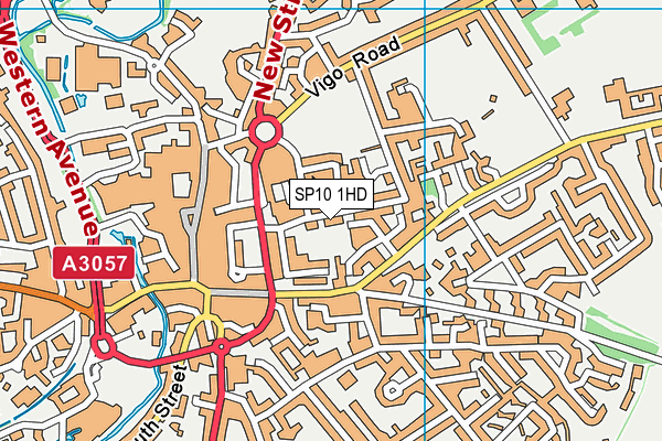 SP10 1HD map - OS VectorMap District (Ordnance Survey)