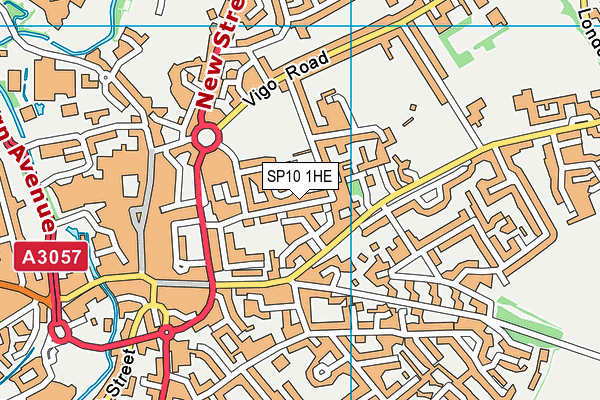 SP10 1HE map - OS VectorMap District (Ordnance Survey)