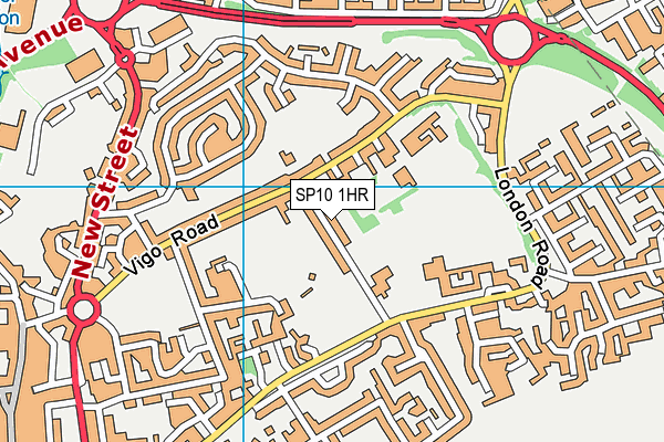 SP10 1HR map - OS VectorMap District (Ordnance Survey)