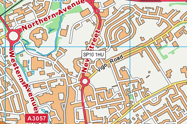 SP10 1HU map - OS VectorMap District (Ordnance Survey)