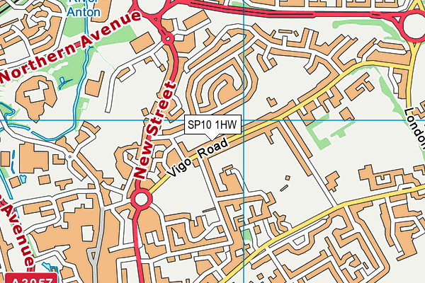 SP10 1HW map - OS VectorMap District (Ordnance Survey)