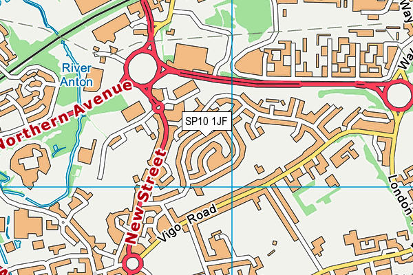 SP10 1JF map - OS VectorMap District (Ordnance Survey)