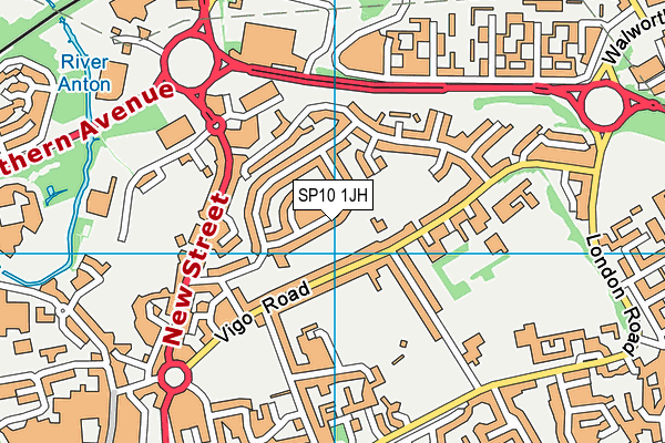 SP10 1JH map - OS VectorMap District (Ordnance Survey)