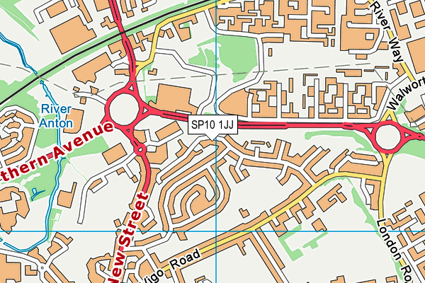 SP10 1JJ map - OS VectorMap District (Ordnance Survey)