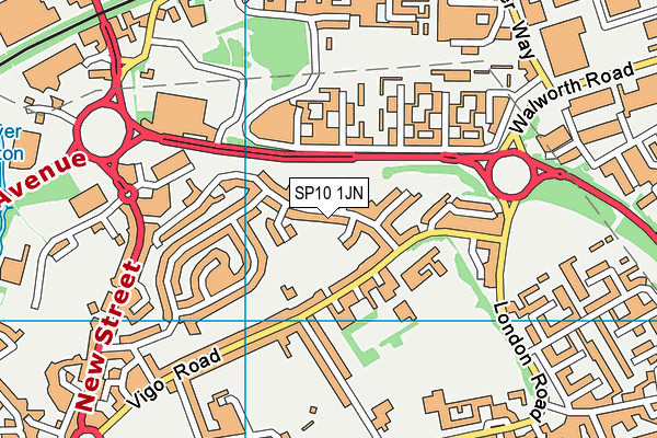 SP10 1JN map - OS VectorMap District (Ordnance Survey)