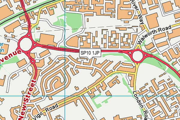 SP10 1JP map - OS VectorMap District (Ordnance Survey)