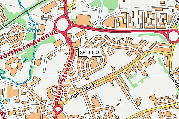 SP10 1JQ map - OS VectorMap District (Ordnance Survey)