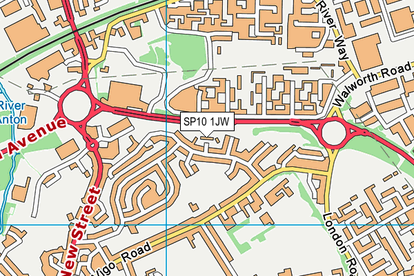 SP10 1JW map - OS VectorMap District (Ordnance Survey)