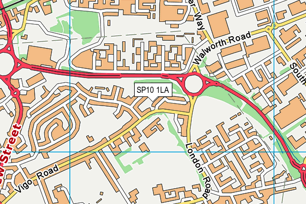 SP10 1LA map - OS VectorMap District (Ordnance Survey)