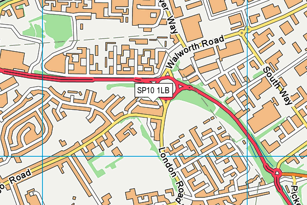 SP10 1LB map - OS VectorMap District (Ordnance Survey)