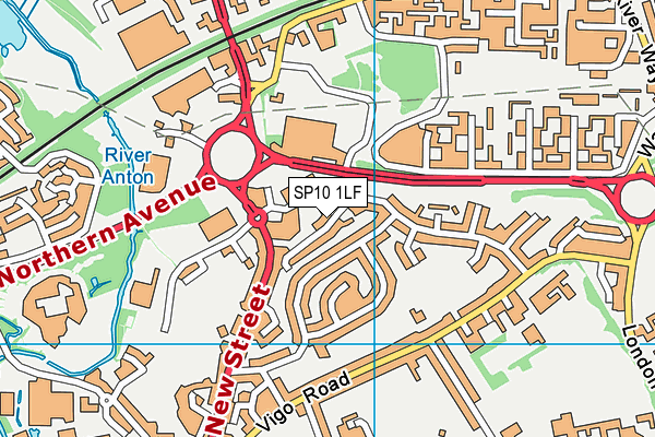 SP10 1LF map - OS VectorMap District (Ordnance Survey)