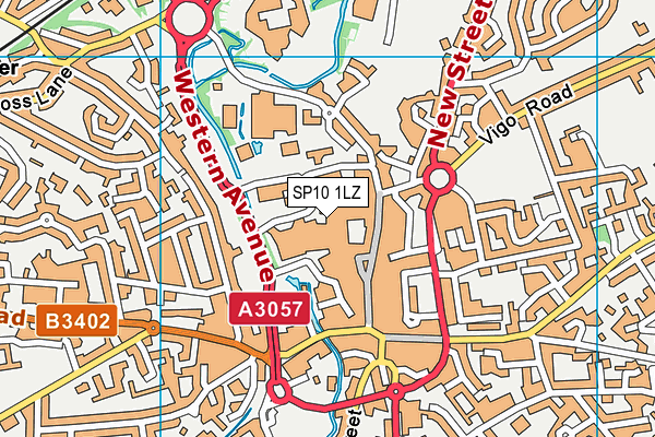 SP10 1LZ map - OS VectorMap District (Ordnance Survey)